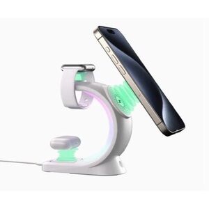 BRAND NEW WITH TAGS Curved Nightlight 3-in-1 MagSafe Compatible Wireless Charger